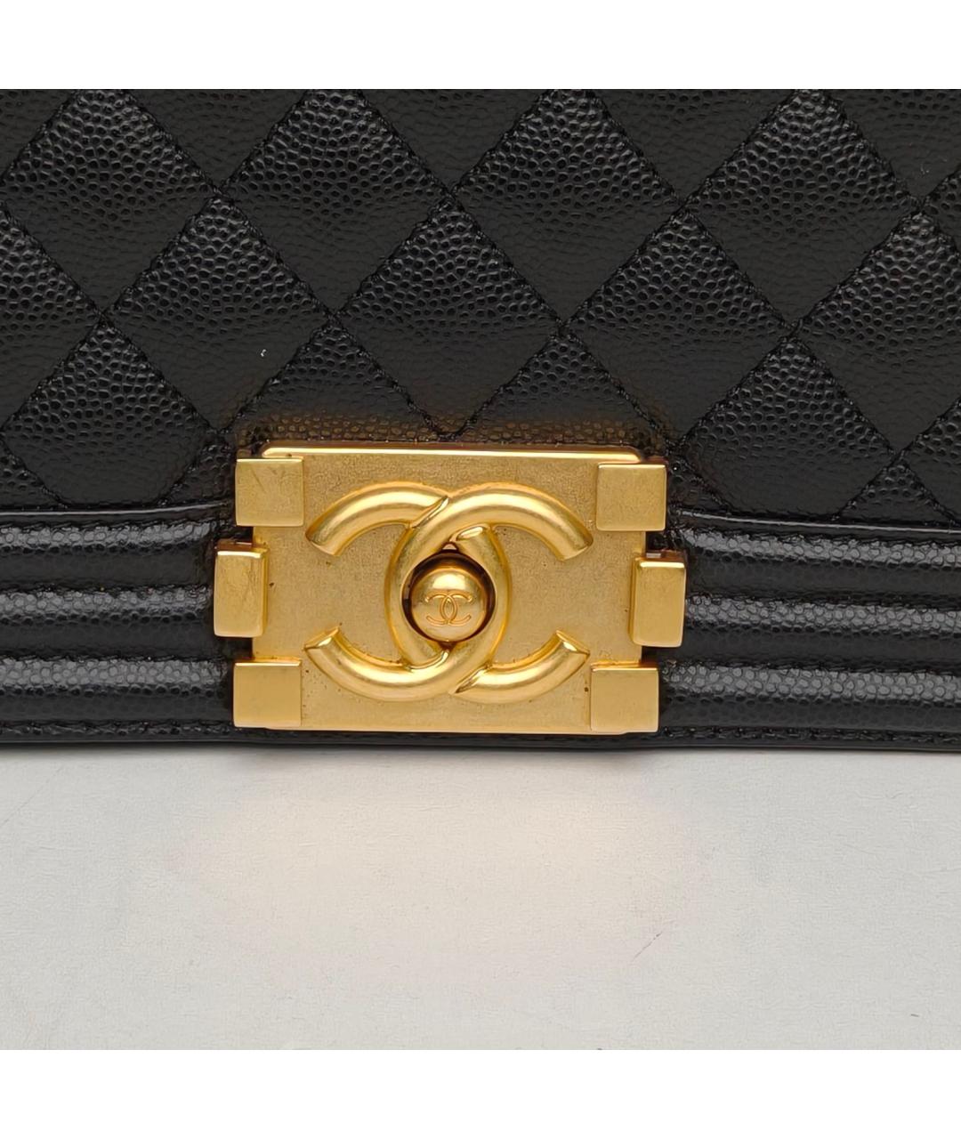 CHANEL Черная кожаная сумка через плечо, фото 6