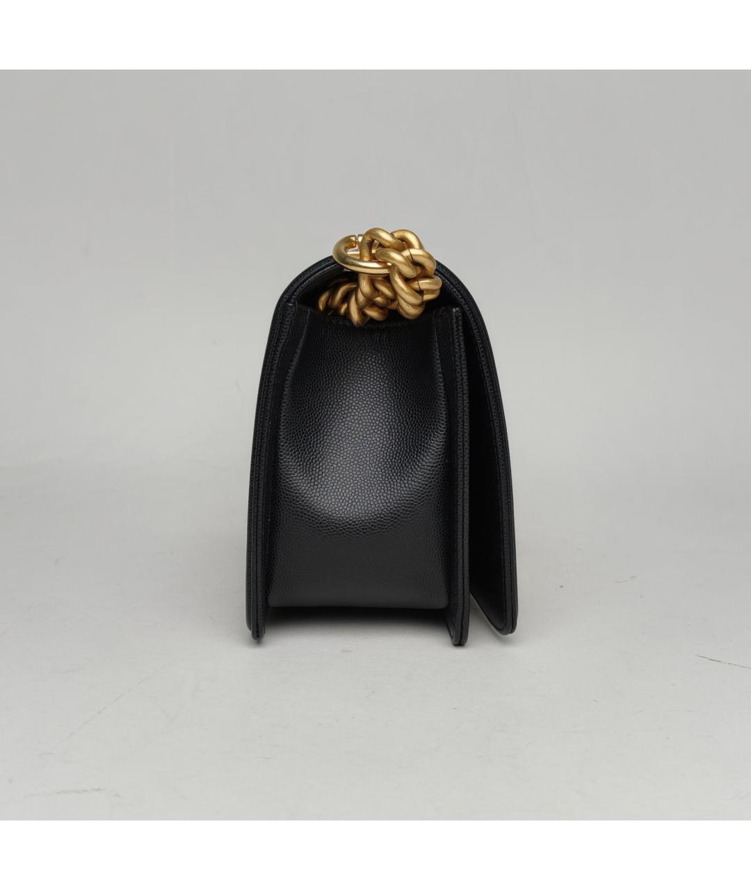 CHANEL Черная кожаная сумка через плечо, фото 5