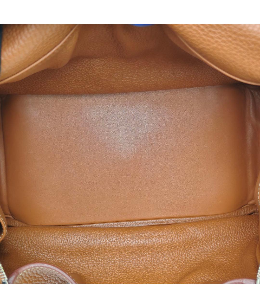 HERMES Коричневая кожаная сумка через плечо, фото 8