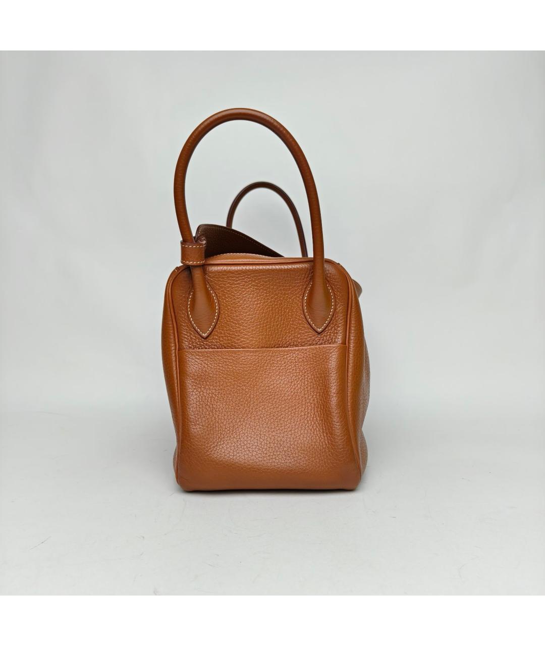 HERMES Коричневая кожаная сумка через плечо, фото 5