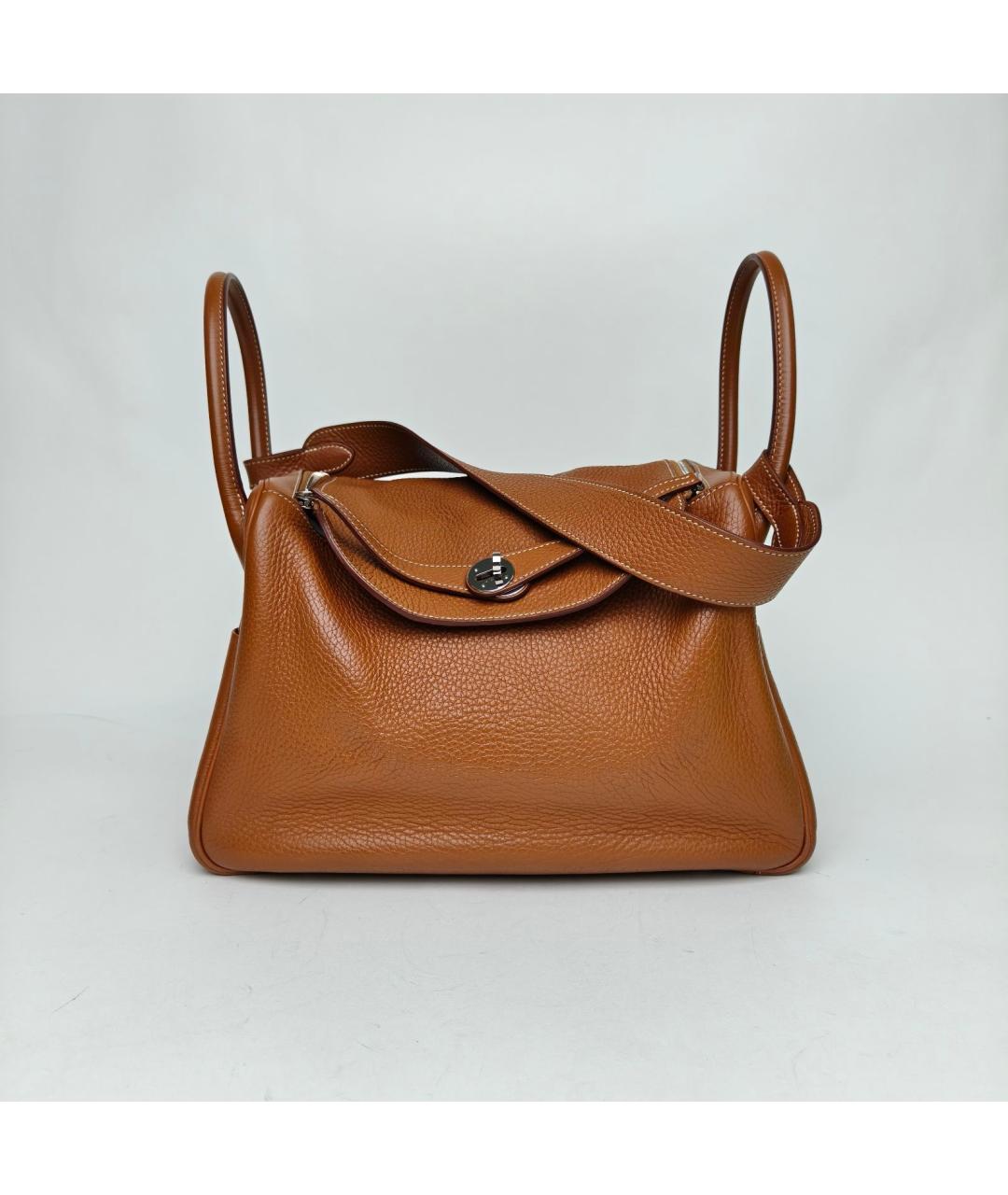 HERMES Коричневая кожаная сумка через плечо, фото 2