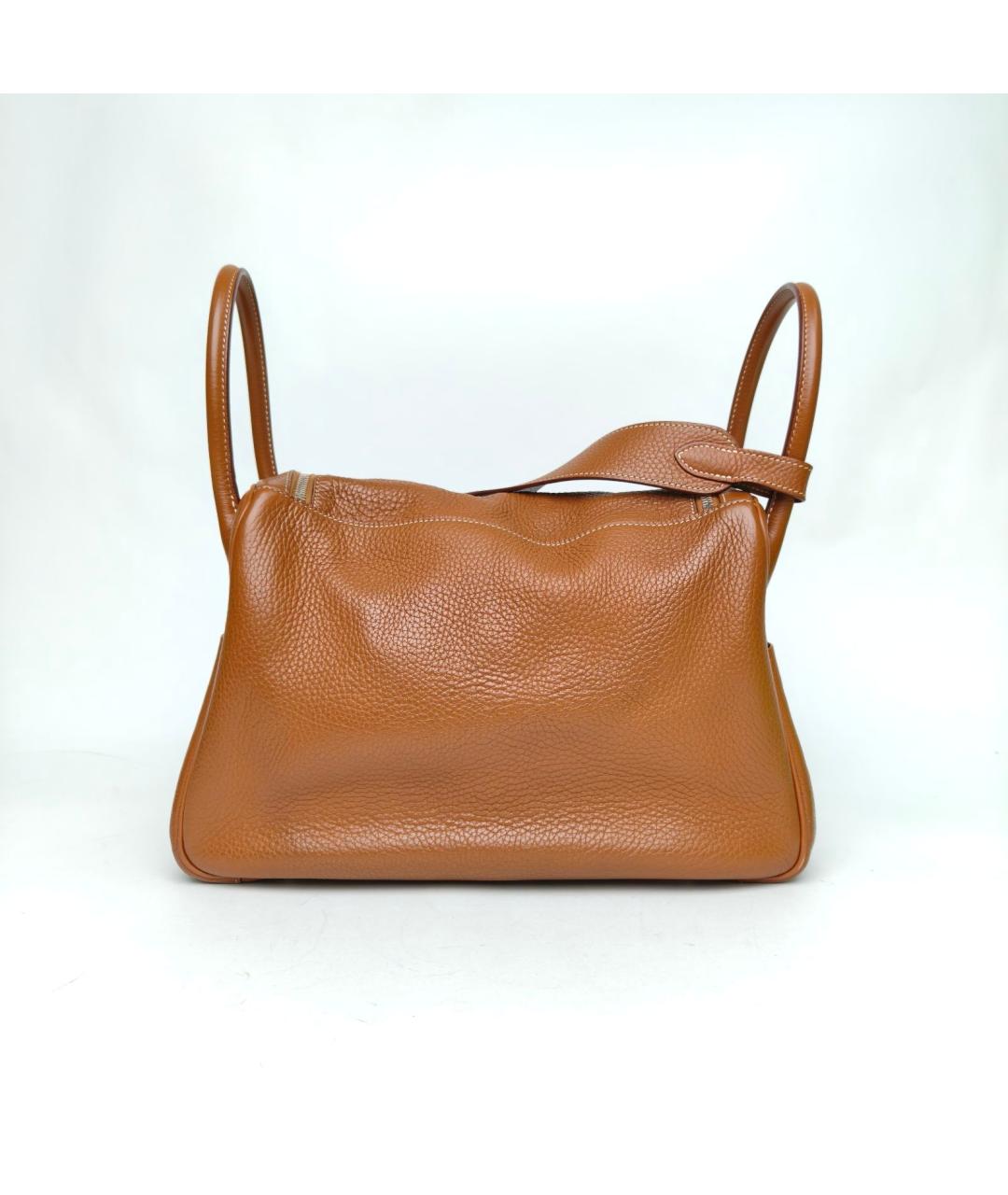 HERMES Коричневая кожаная сумка через плечо, фото 4