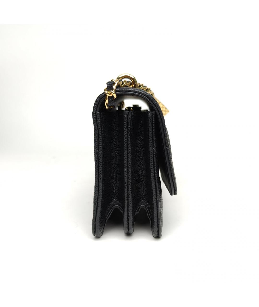 CHANEL Черная кожаная сумка через плечо, фото 5