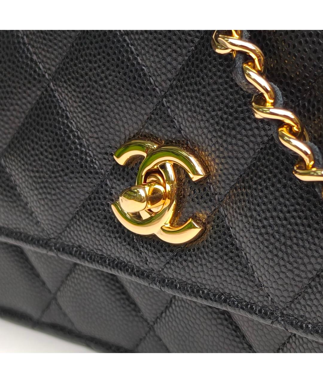 CHANEL Черная кожаная сумка через плечо, фото 7