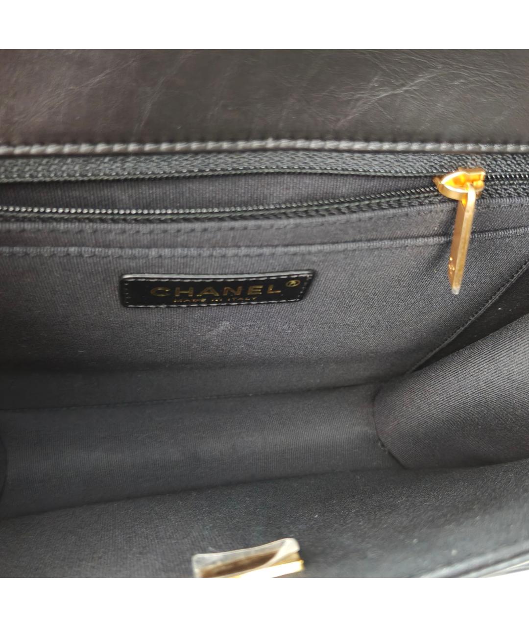 CHANEL Черный кожаный рюкзак, фото 7