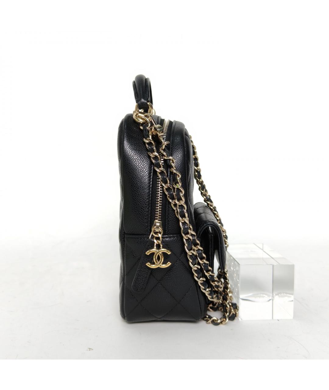 CHANEL Черный кожаный рюкзак, фото 3