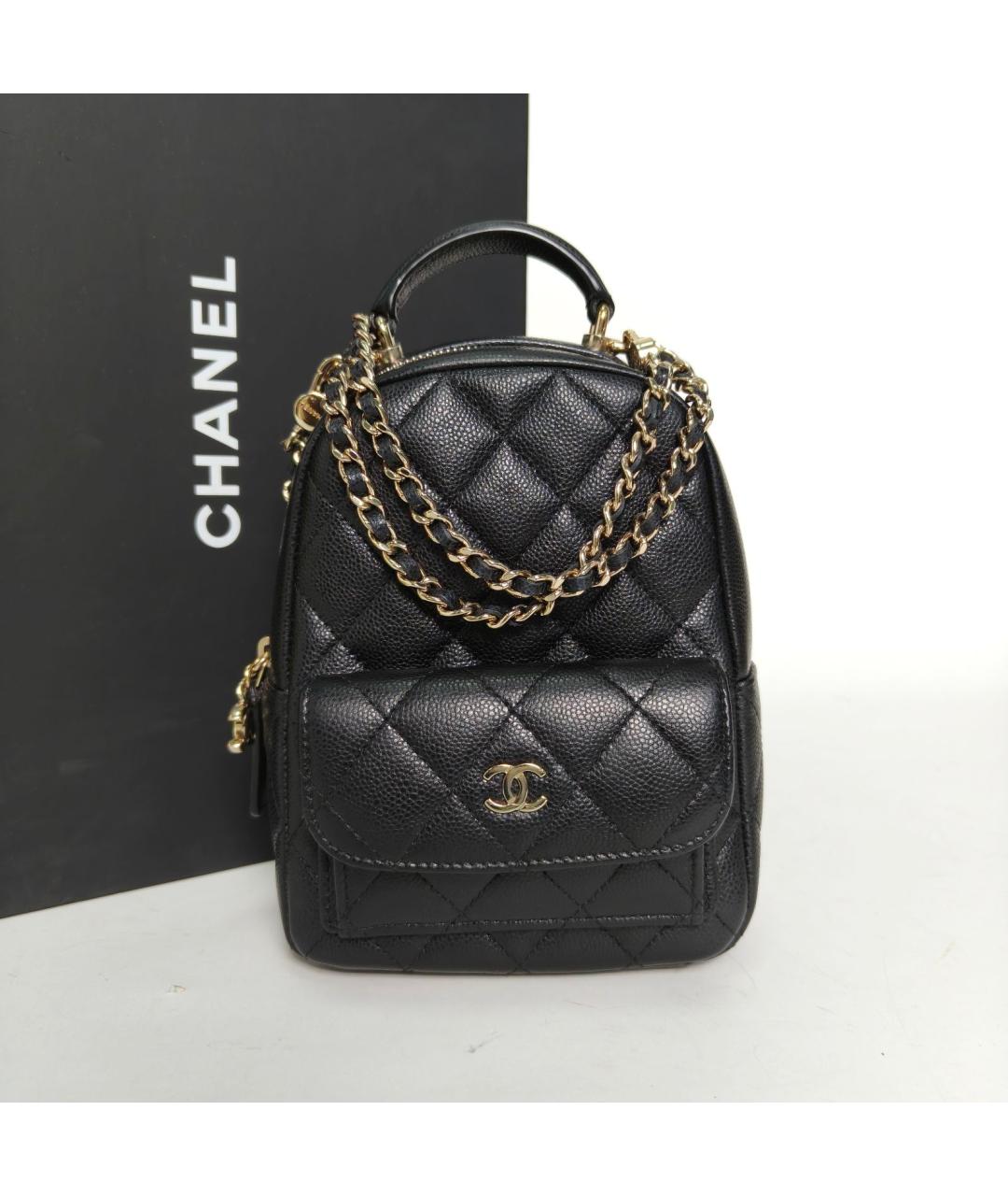 CHANEL Черный кожаный рюкзак, фото 9