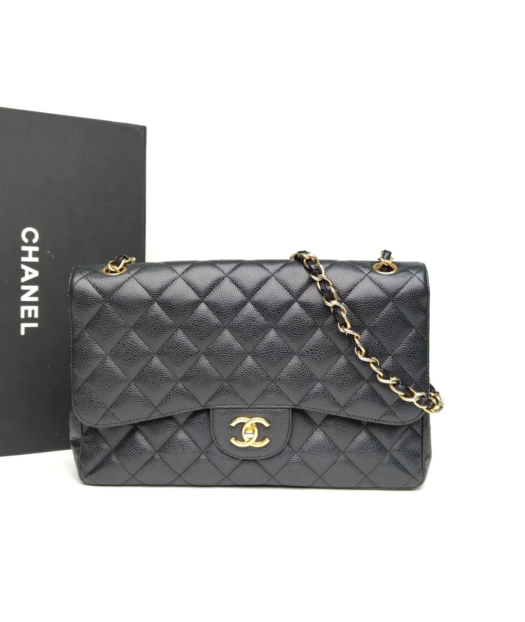 CHANEL Черная кожаная сумка через плечо, фото 9