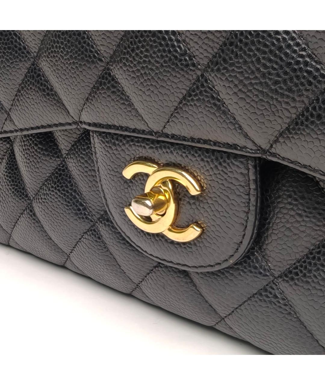 CHANEL Черная кожаная сумка через плечо, фото 8