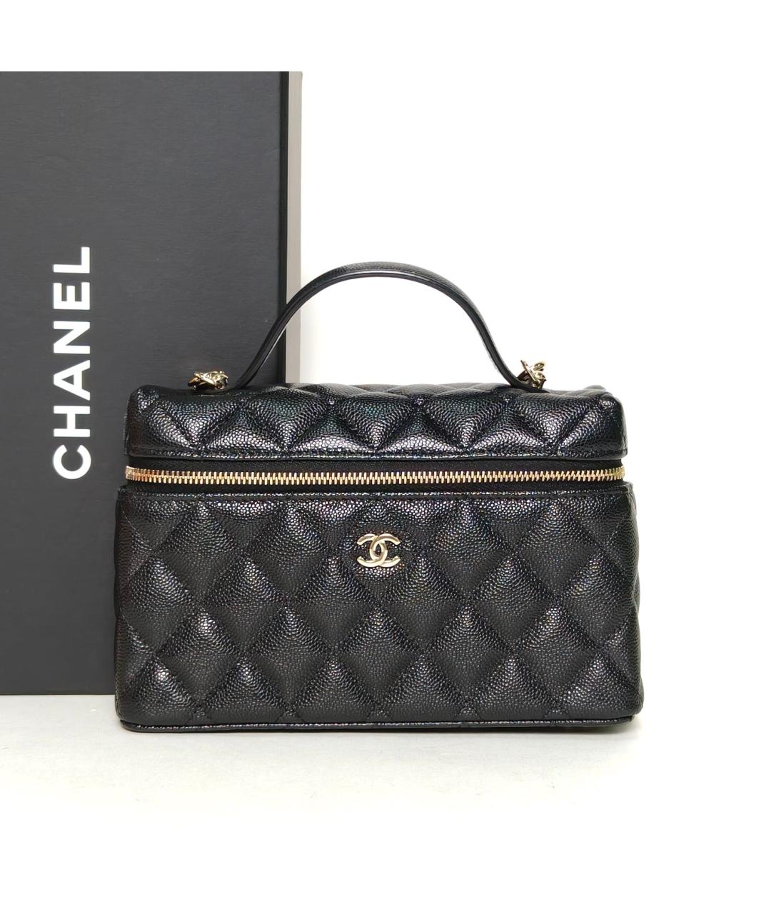 CHANEL Черная кожаная сумка через плечо, фото 9