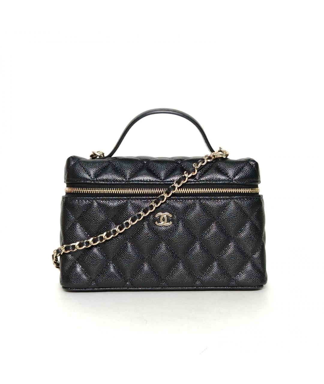 CHANEL Черная кожаная сумка через плечо, фото 2