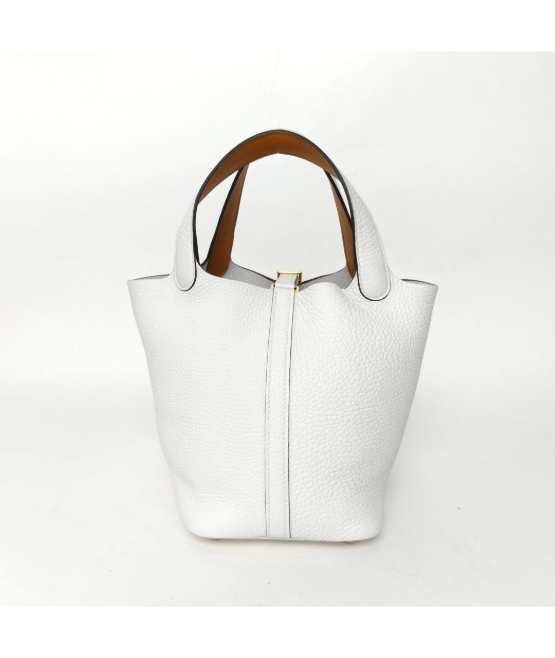 HERMES Белая кожаная сумка через плечо, фото 4