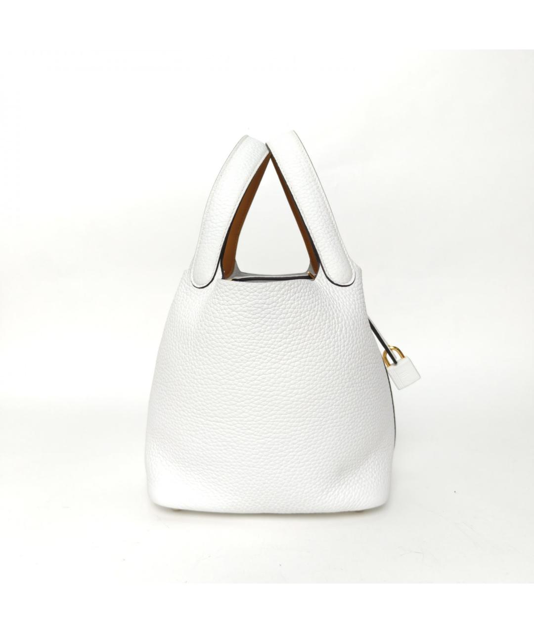 HERMES Белая кожаная сумка через плечо, фото 3