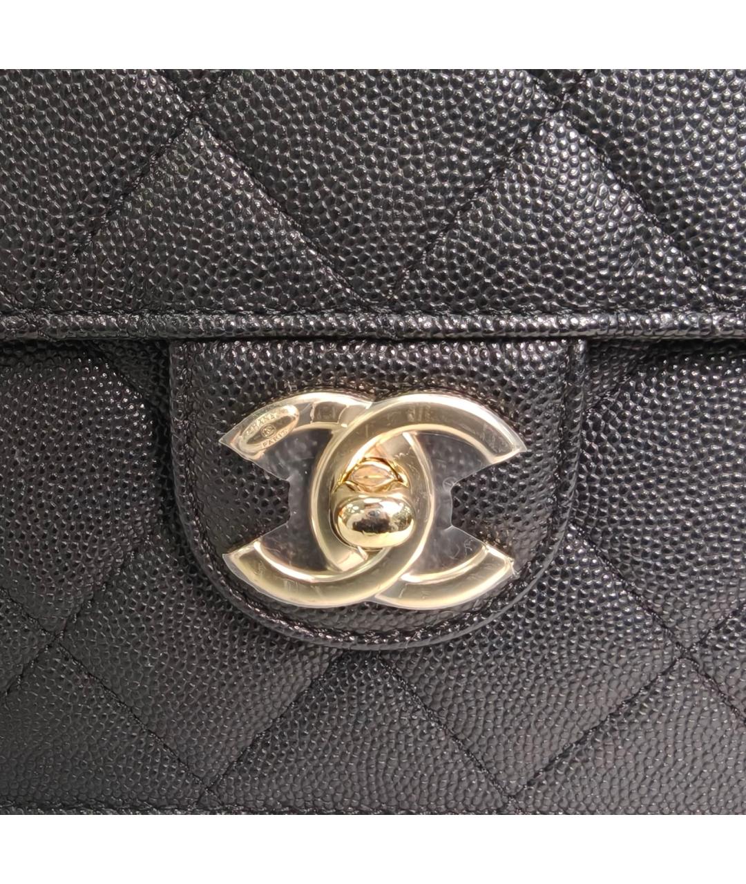 CHANEL Черная кожаная сумка через плечо, фото 8