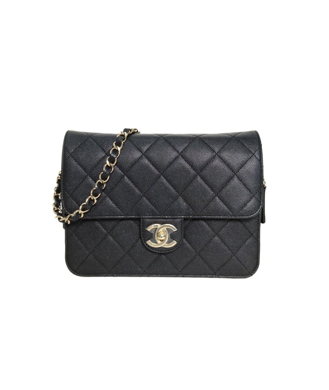 CHANEL Черная кожаная сумка через плечо, фото 1