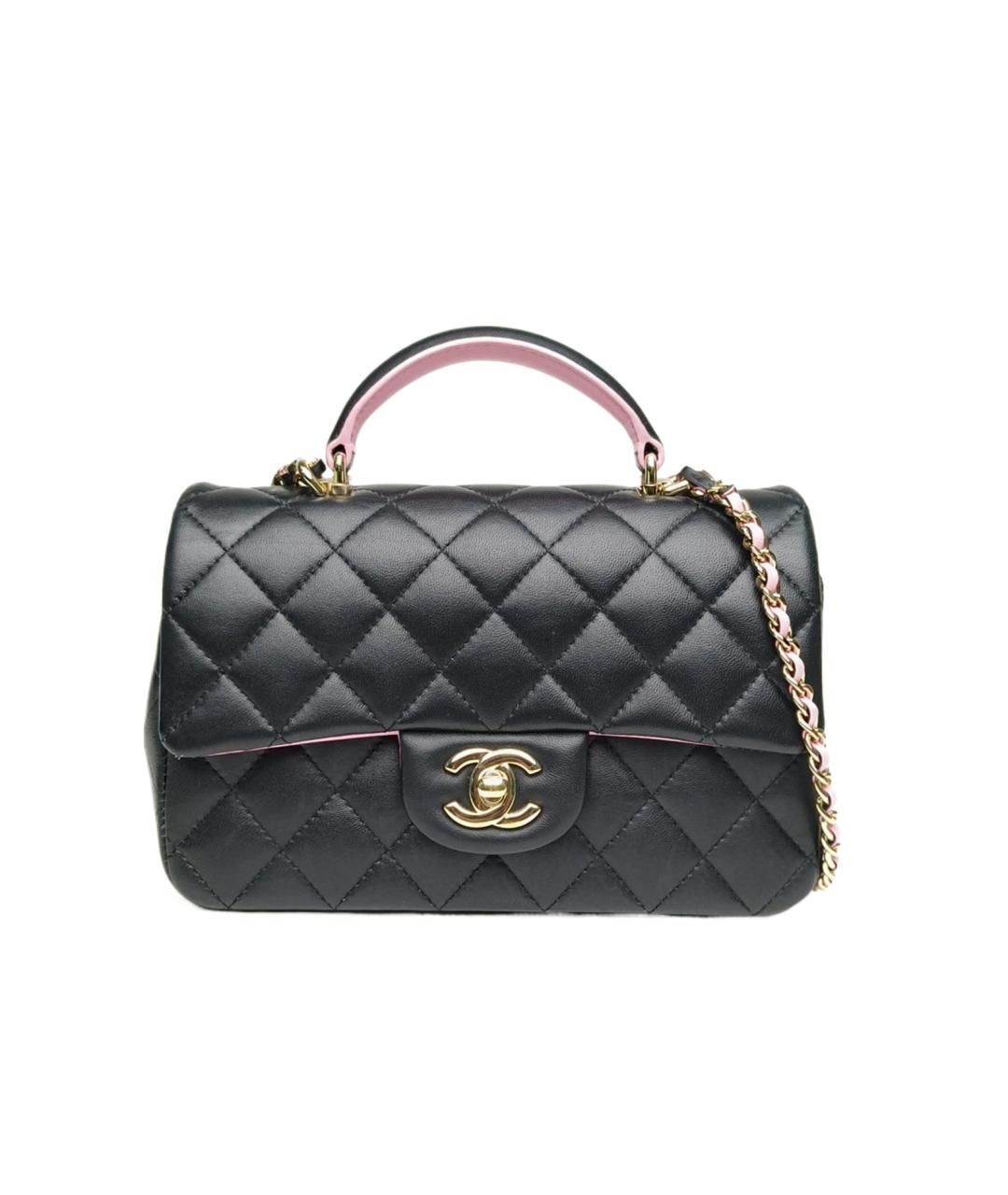 CHANEL Черная кожаная сумка через плечо, фото 1