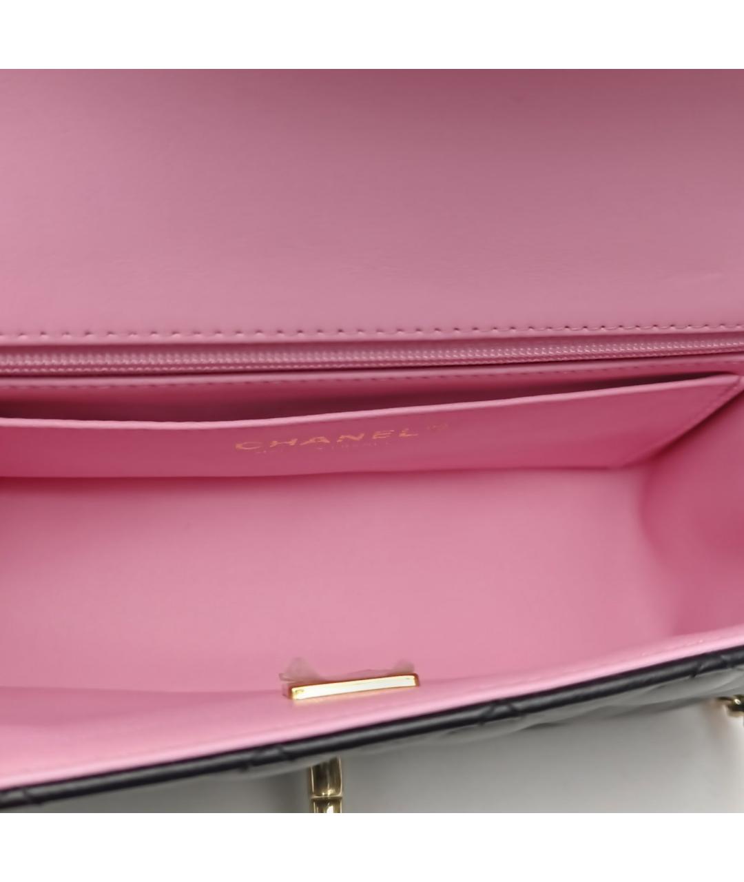 CHANEL Черная кожаная сумка через плечо, фото 7