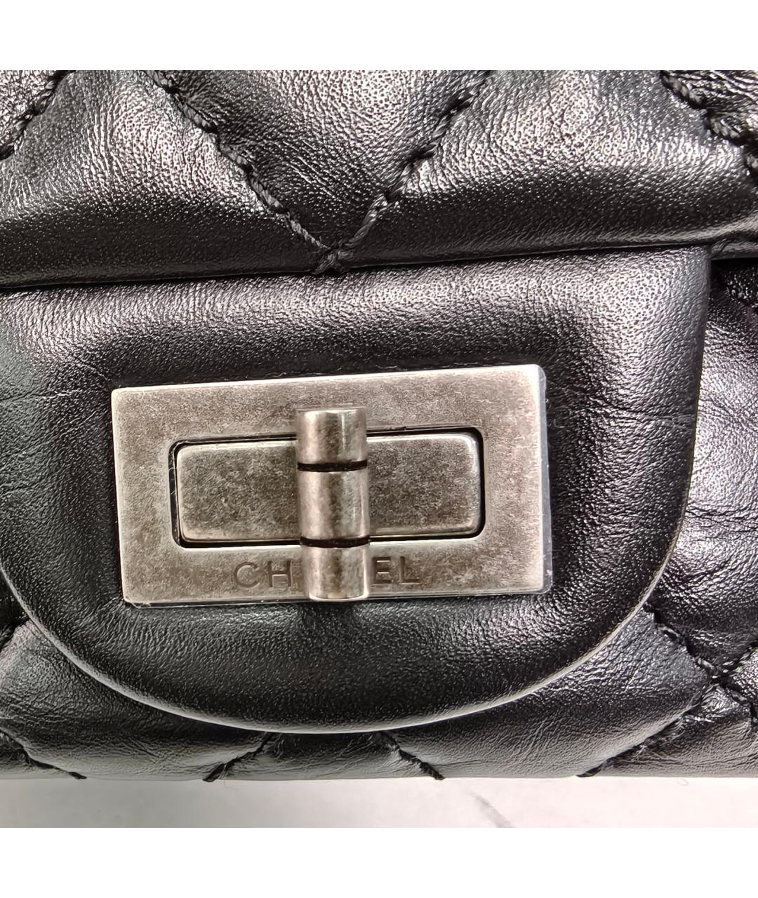 CHANEL Черная кожаная сумка через плечо, фото 7