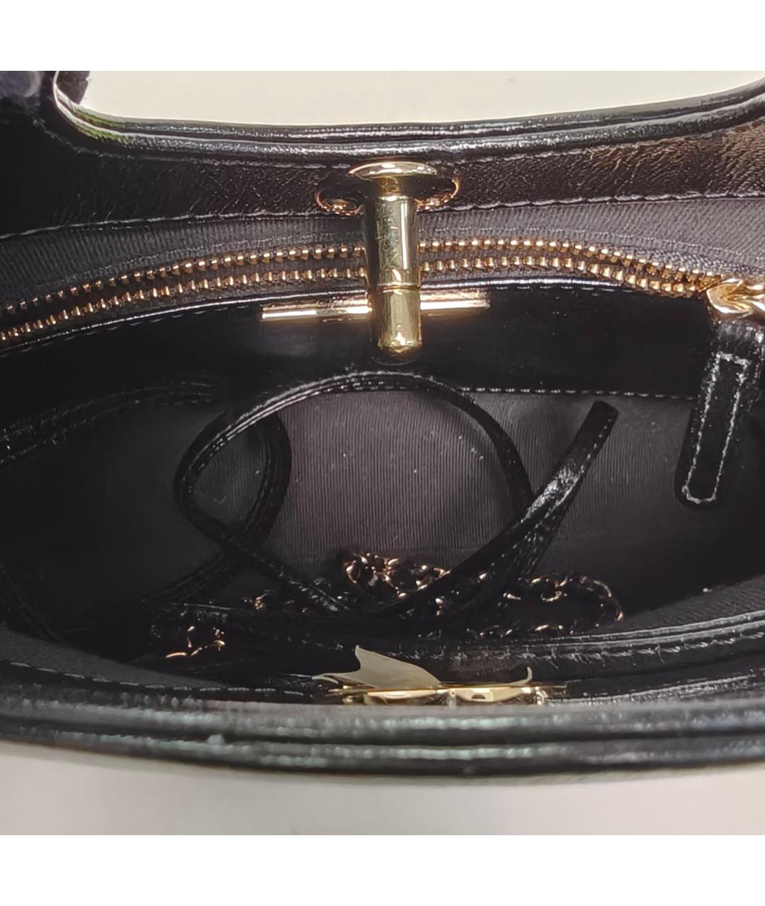 CHANEL Черная кожаная сумка через плечо, фото 8