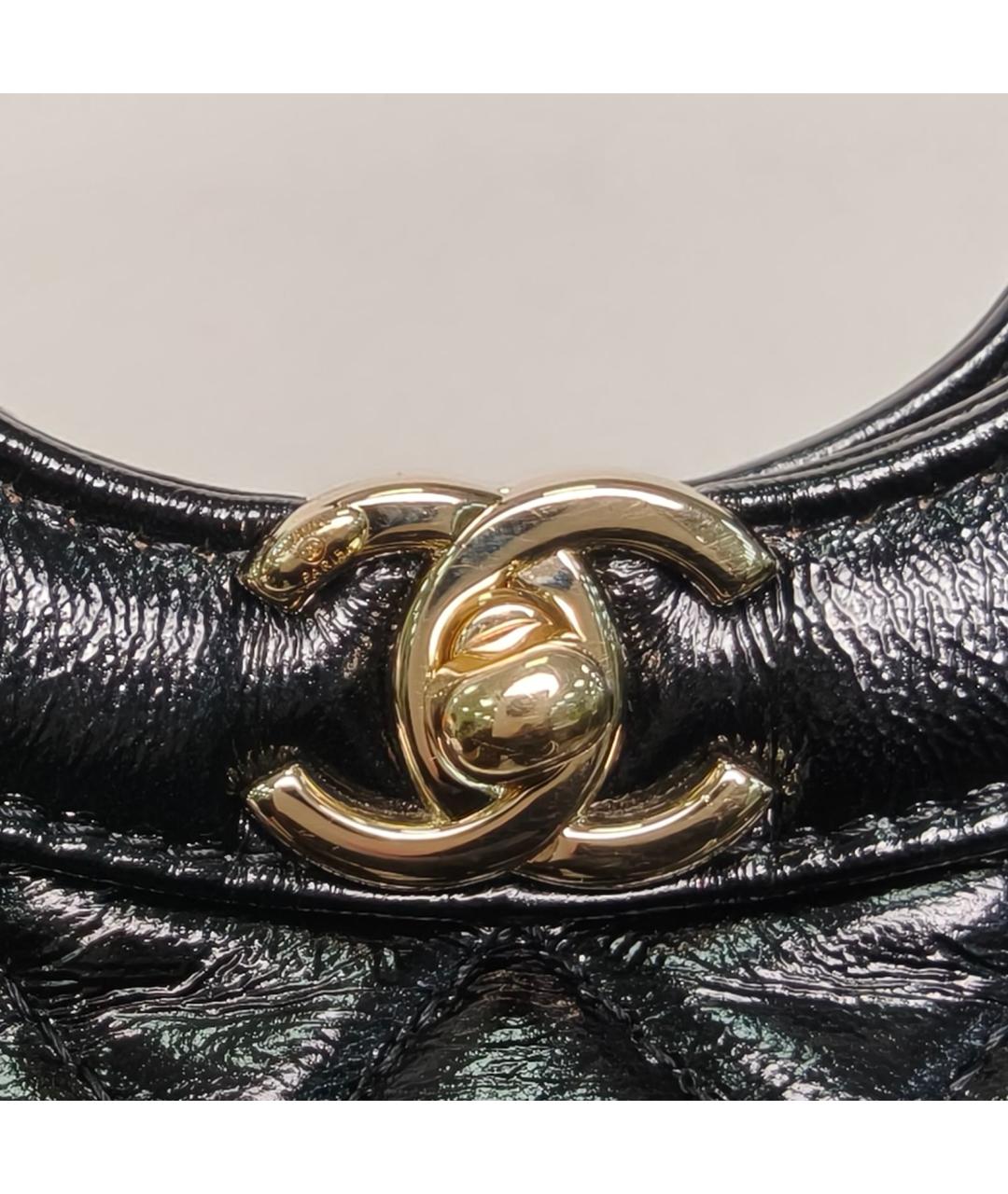 CHANEL Черная кожаная сумка через плечо, фото 7