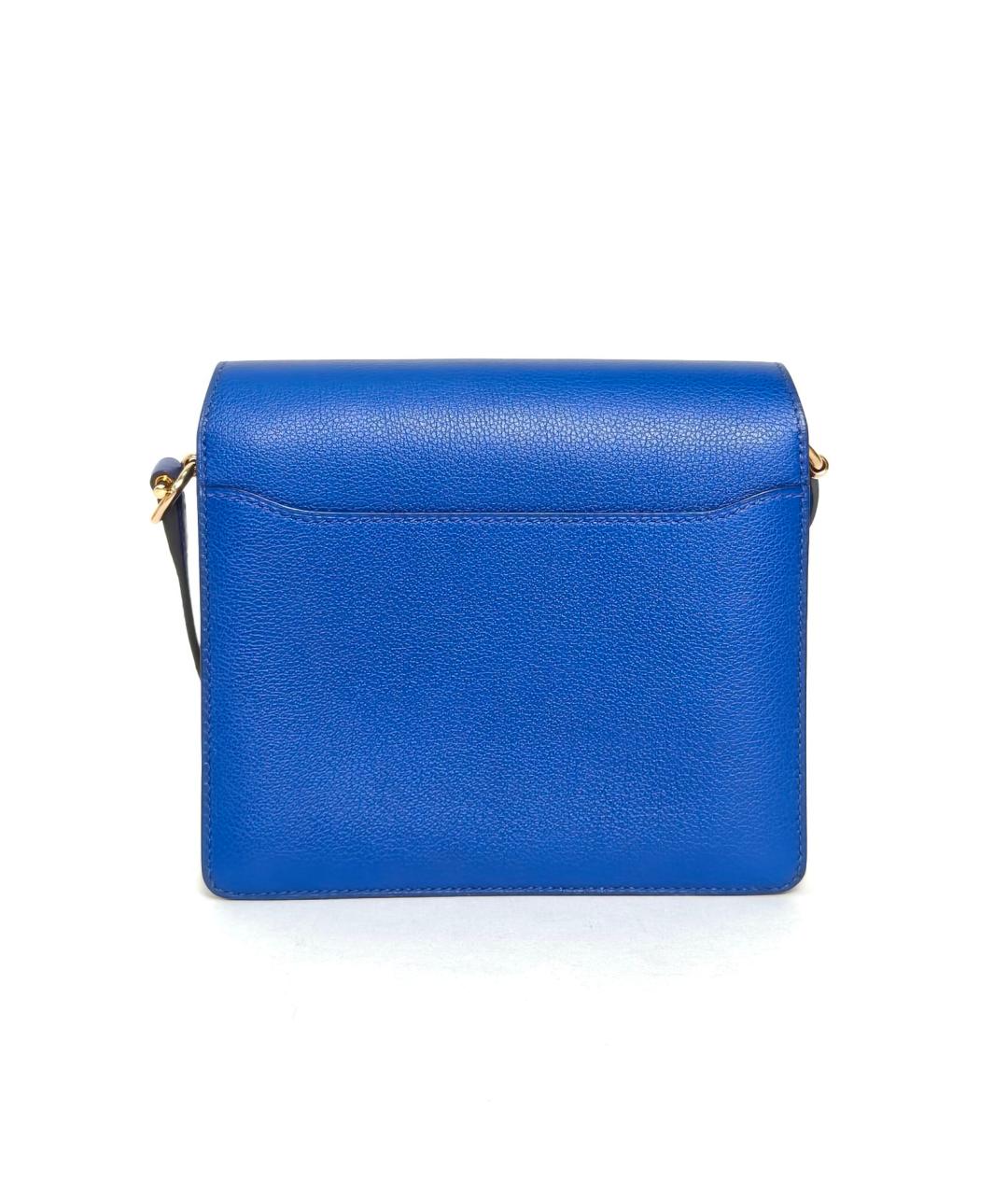 HERMES Синяя кожаная сумка через плечо, фото 4