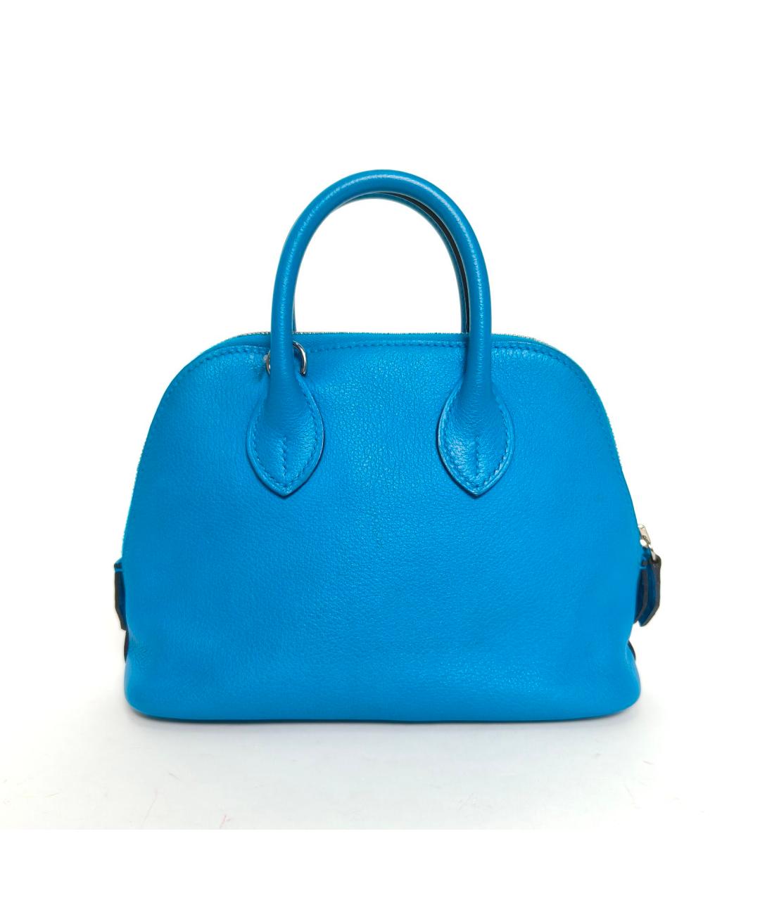 HERMES Темно-синяя кожаная сумка через плечо, фото 4