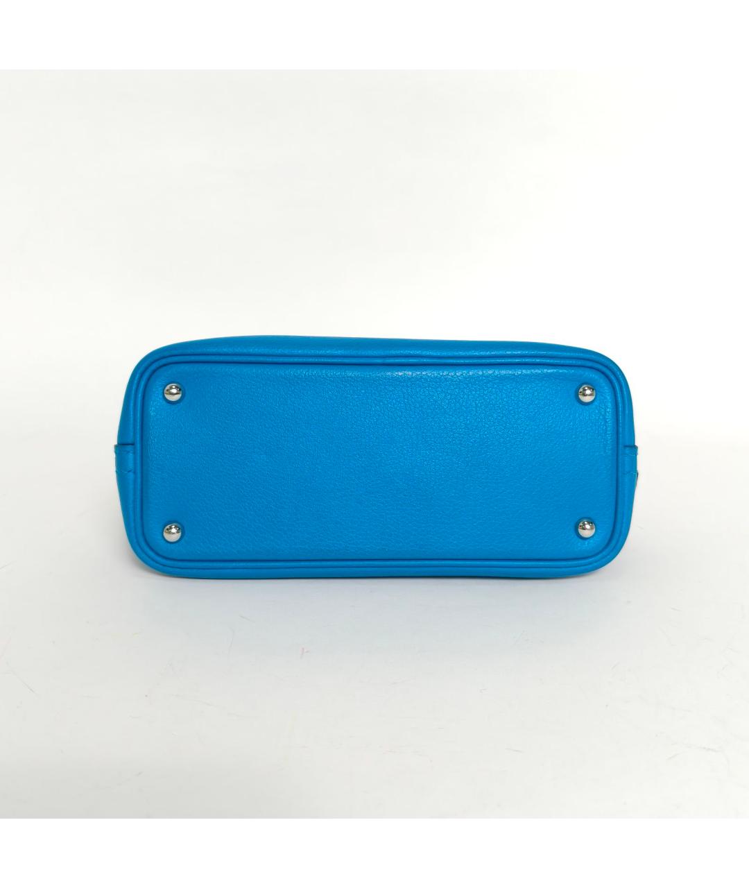 HERMES Темно-синяя кожаная сумка через плечо, фото 6