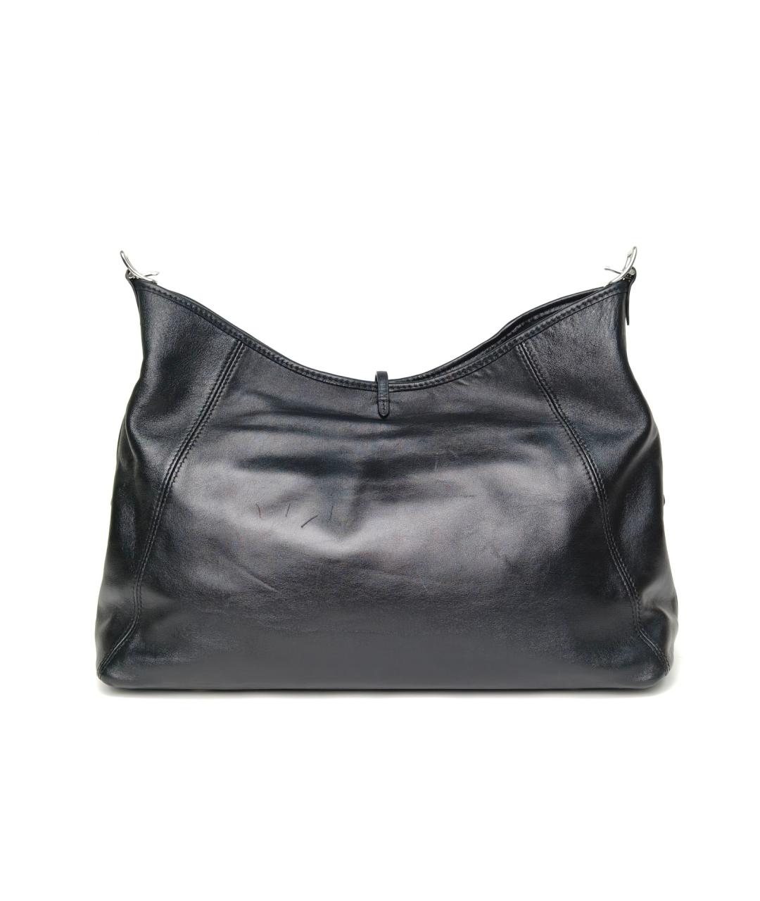 LOUIS VUITTON Черная кожаная сумка через плечо, фото 4