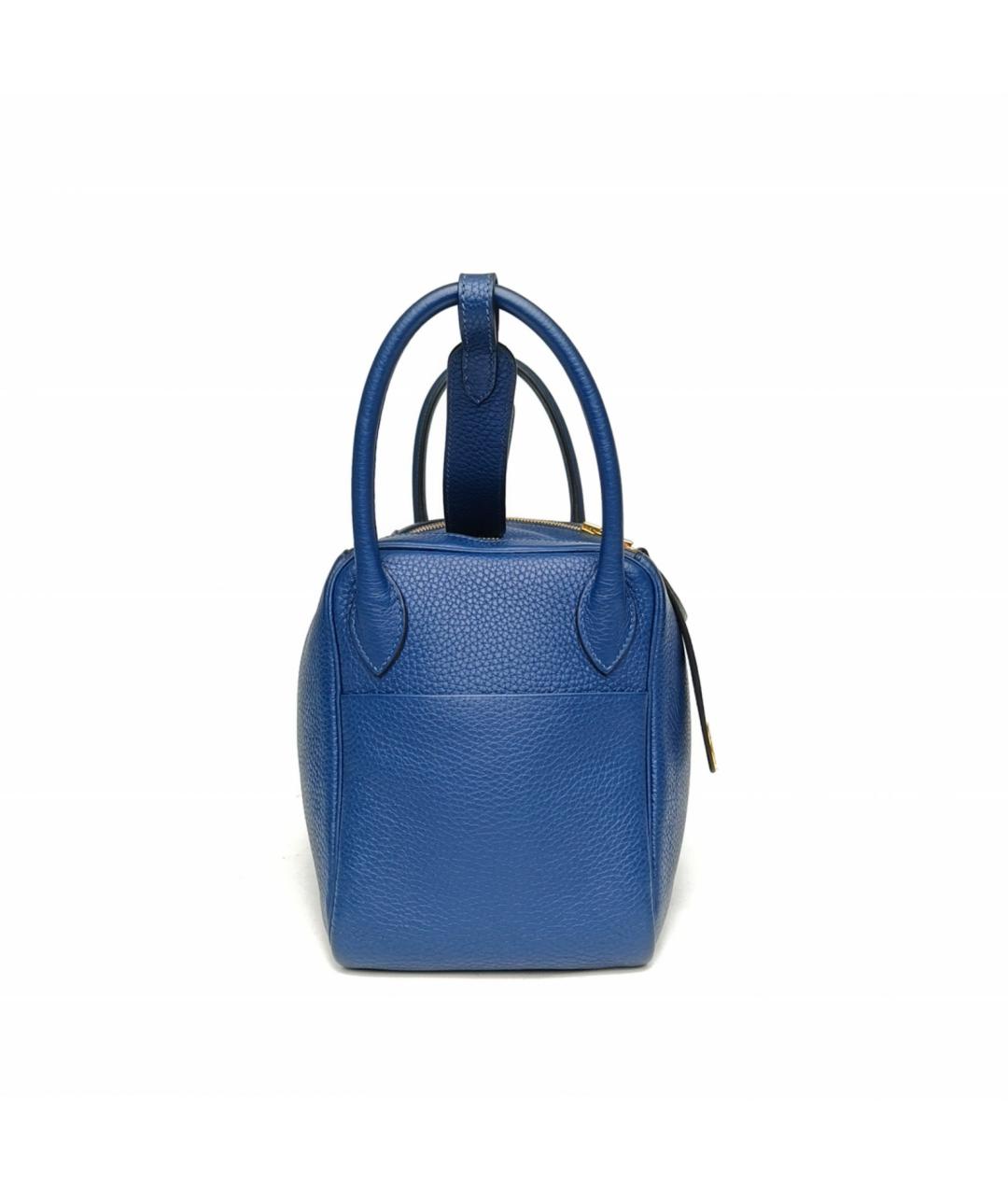 HERMES Темно-синяя кожаная сумка через плечо, фото 5