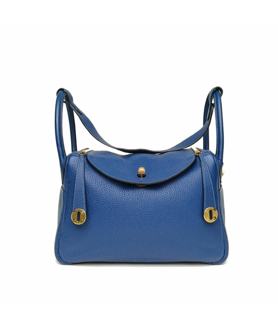 HERMES Темно-синяя кожаная сумка через плечо, фото 2