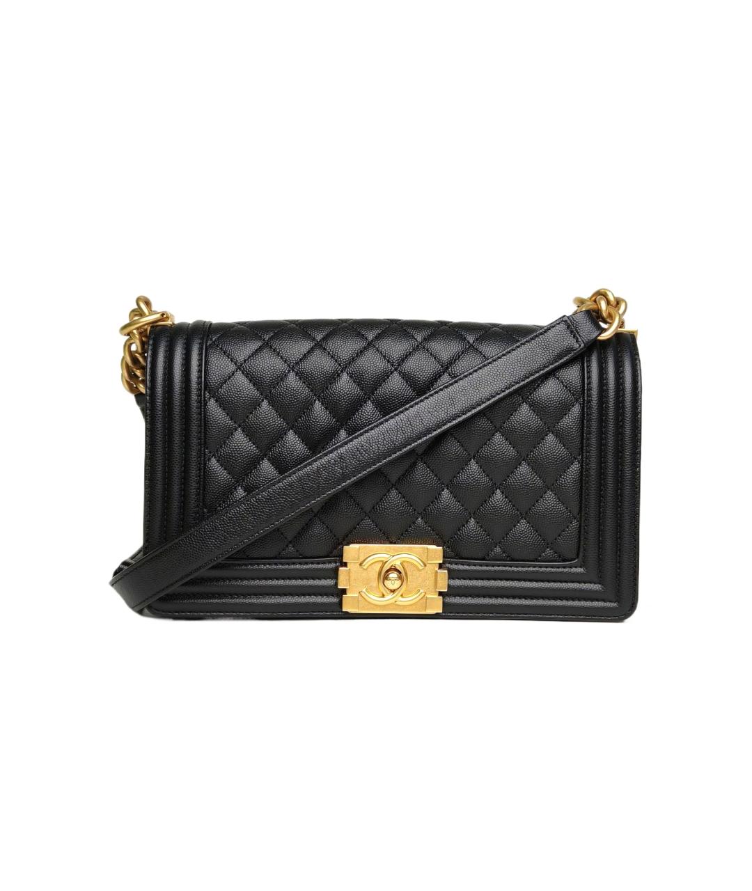 CHANEL Черная кожаная сумка через плечо, фото 1