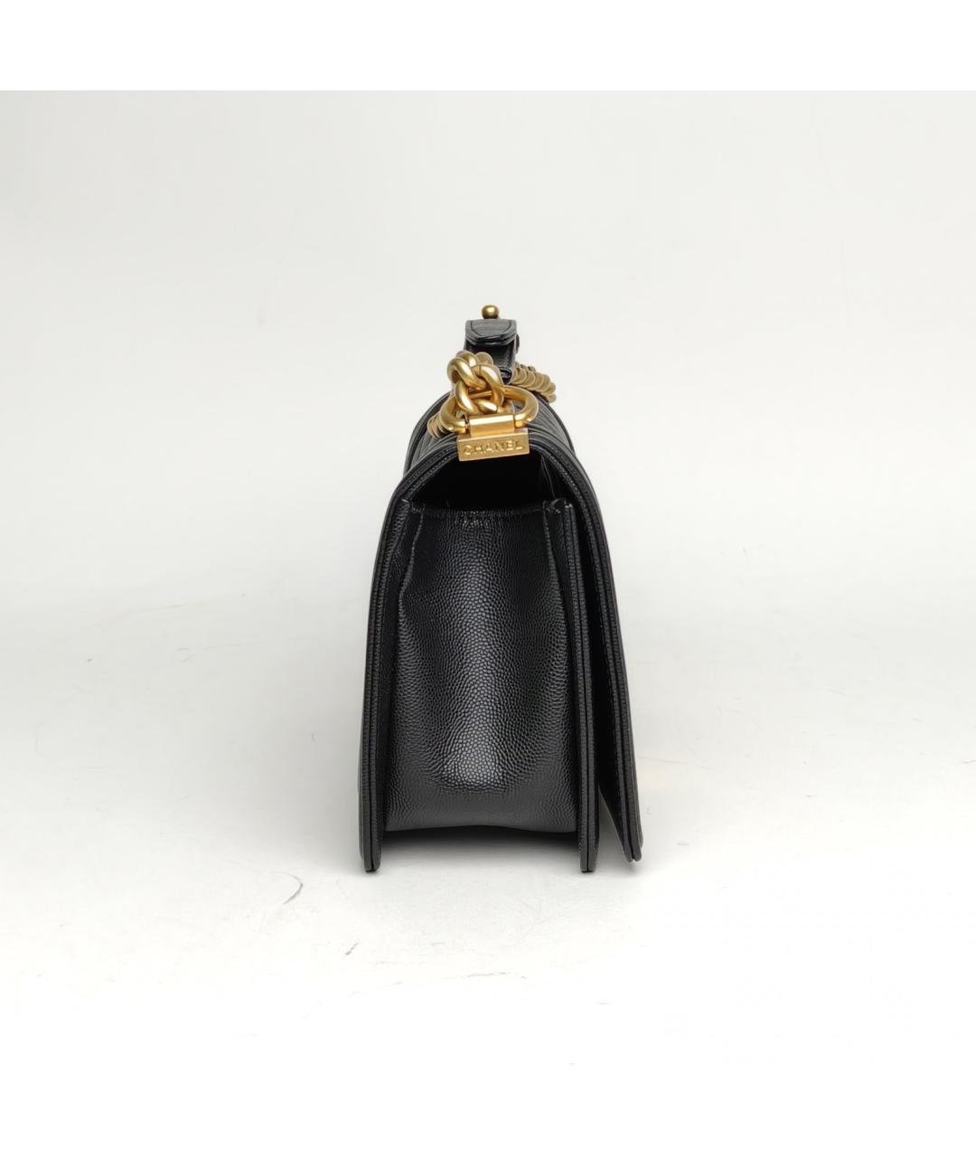 CHANEL Черная кожаная сумка через плечо, фото 5