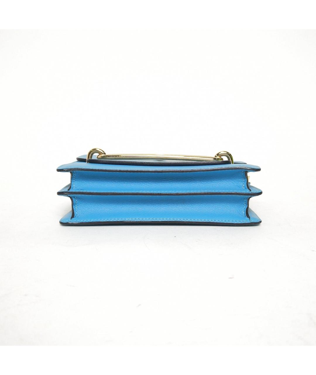 HERMES Синяя кожаная сумка через плечо, фото 6