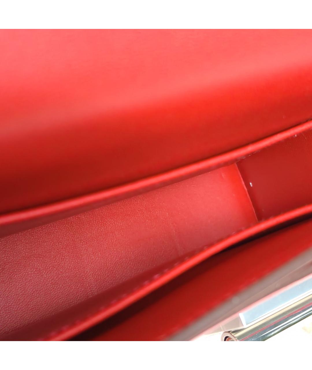 HERMES Красная кожаная сумка через плечо, фото 8