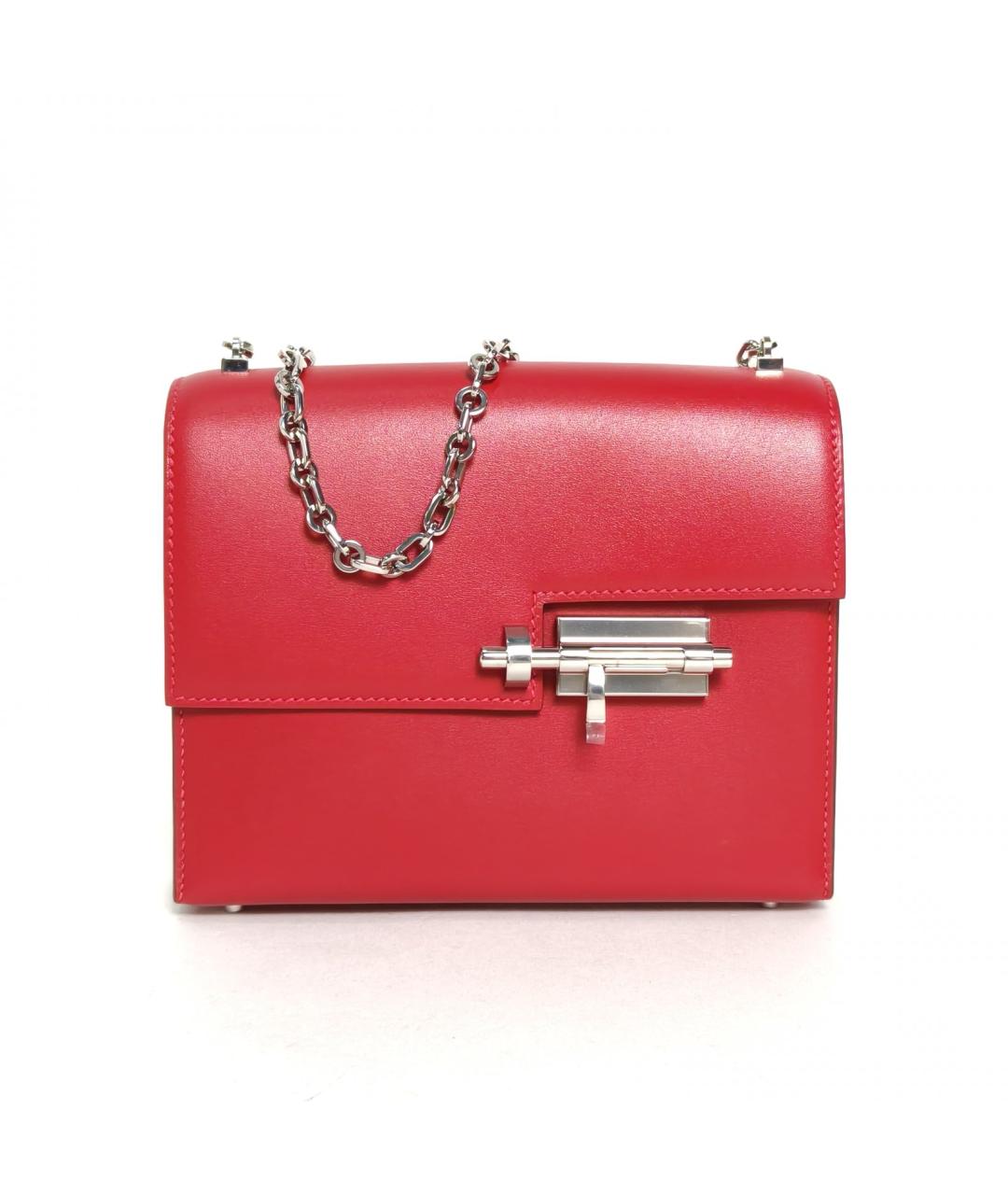HERMES Красная кожаная сумка через плечо, фото 2