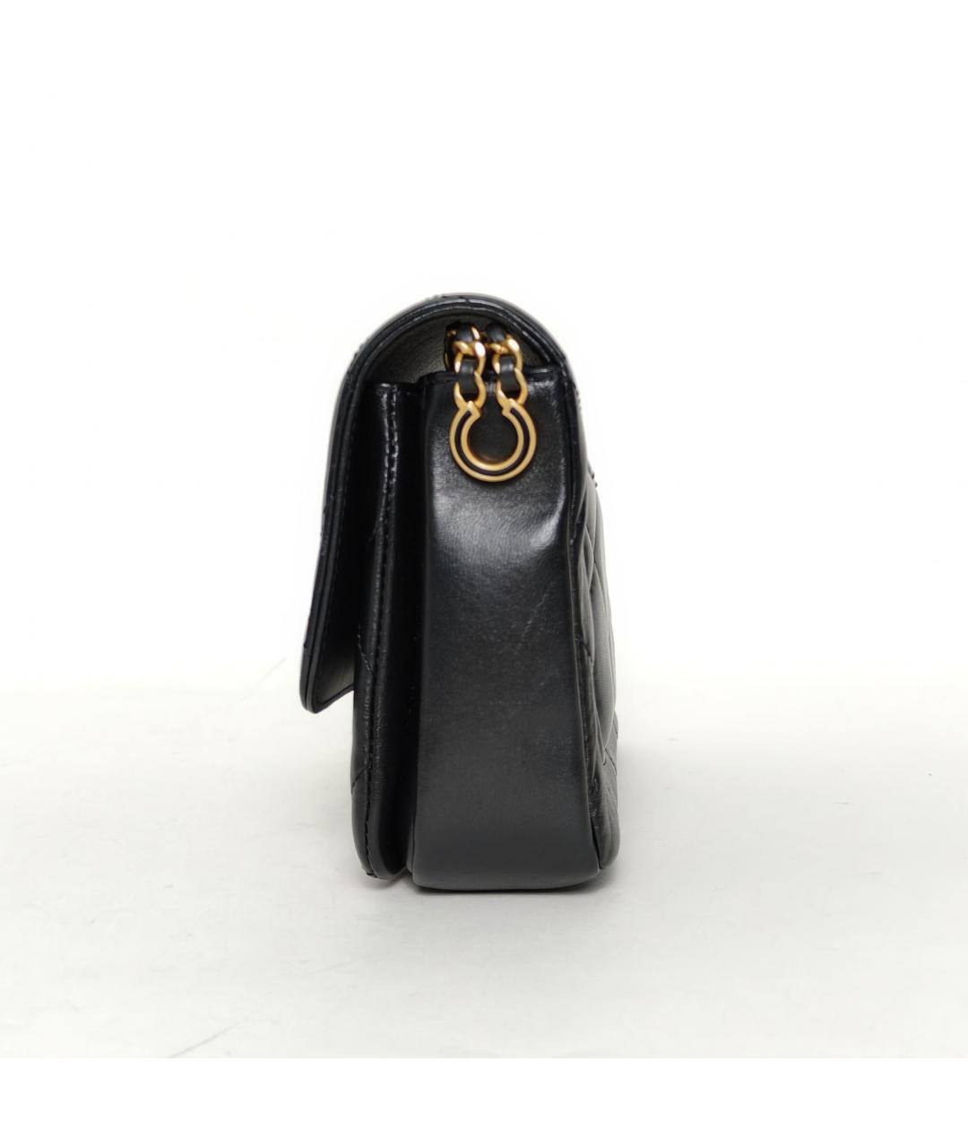 CHANEL Черная кожаная сумка через плечо, фото 5