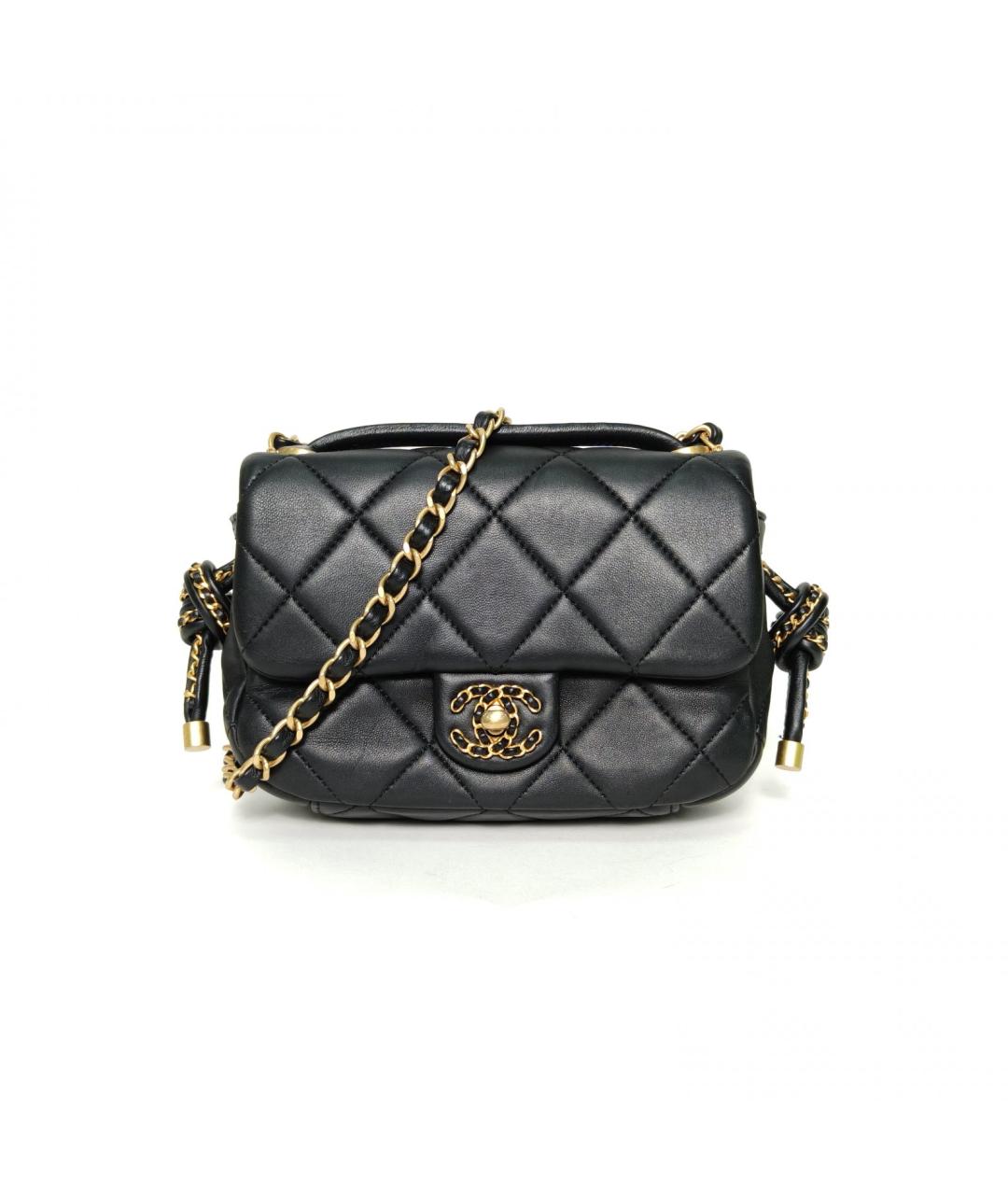 CHANEL Черная кожаная сумка через плечо, фото 2