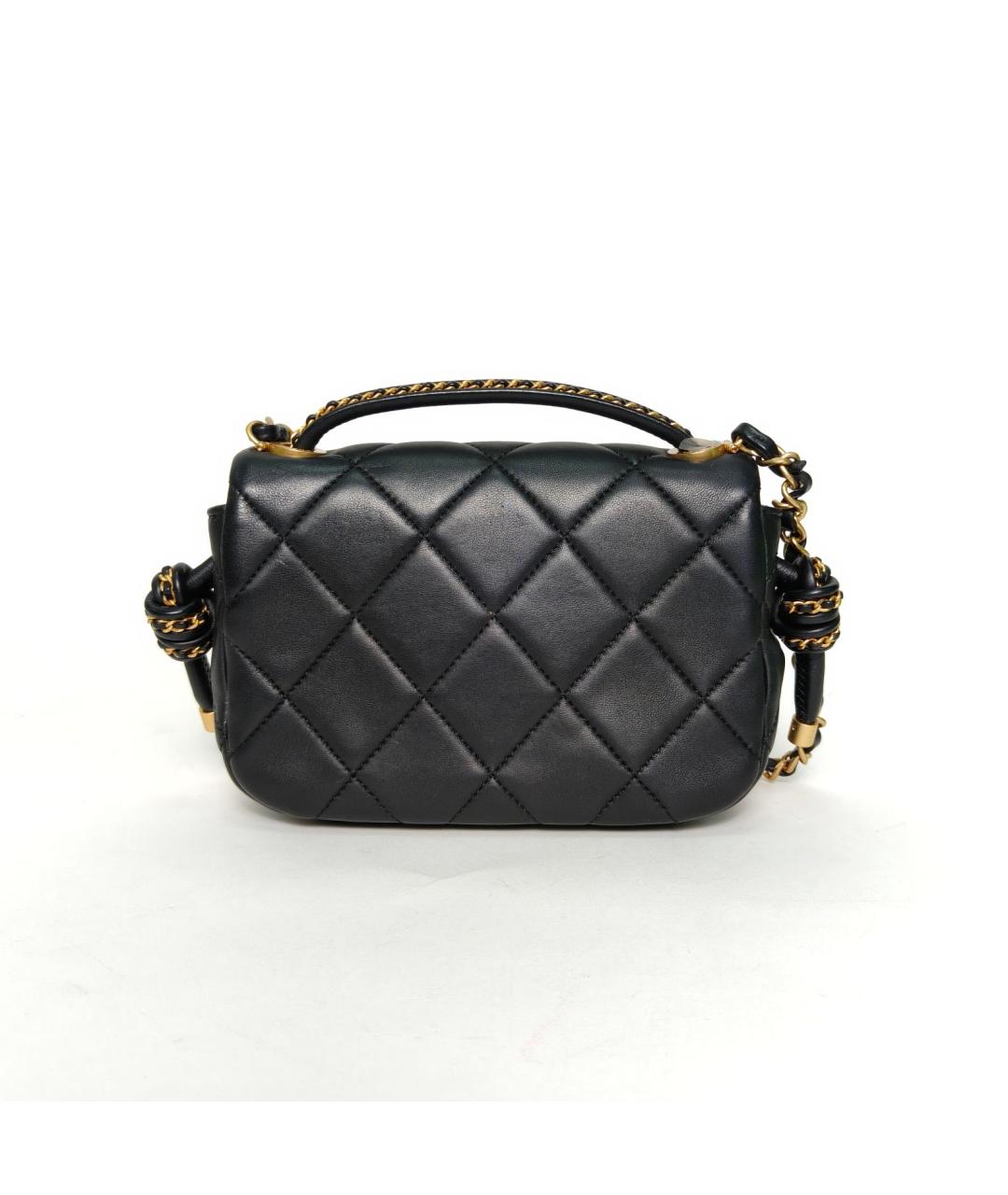 CHANEL Черная кожаная сумка через плечо, фото 4