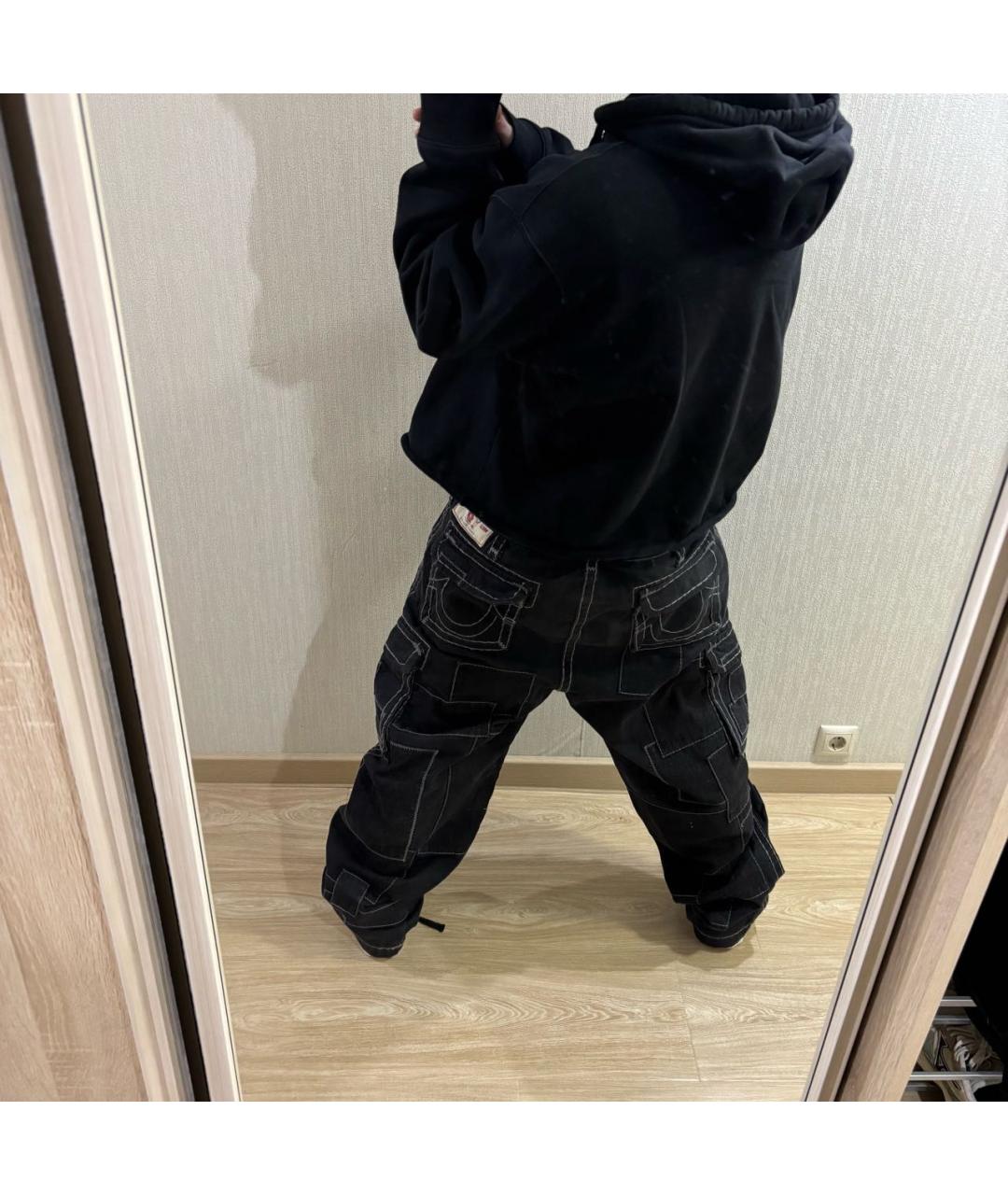 SUPREME Антрацитовые хлопковые джинсы, фото 8