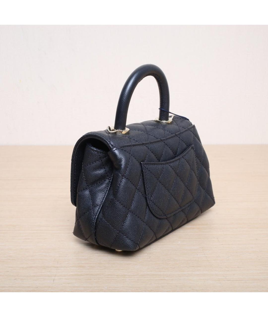 CHANEL Черная кожаная сумка через плечо, фото 6