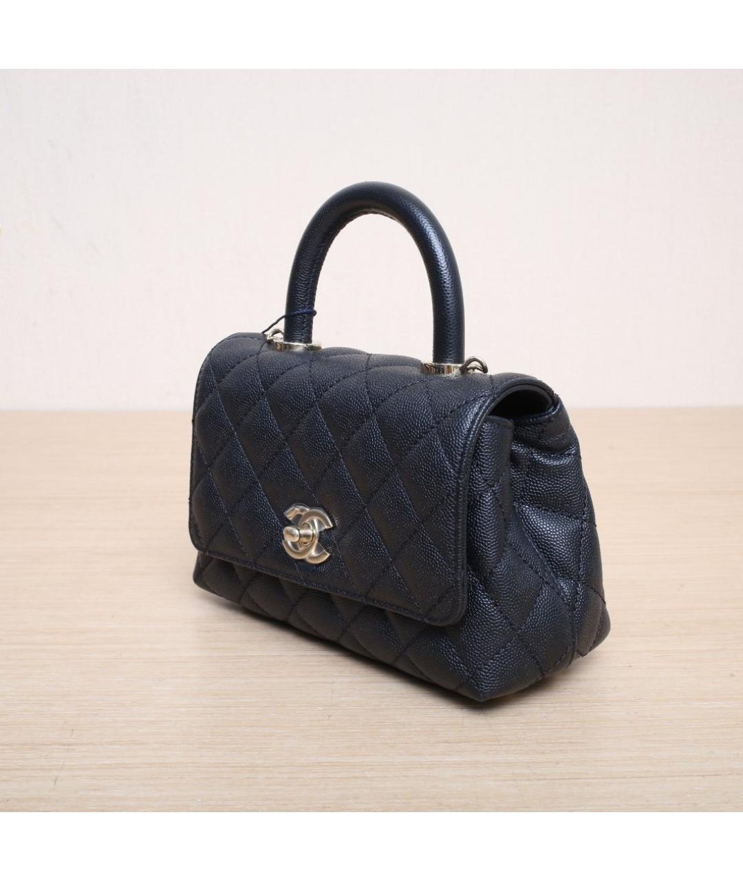 CHANEL Черная кожаная сумка через плечо, фото 4