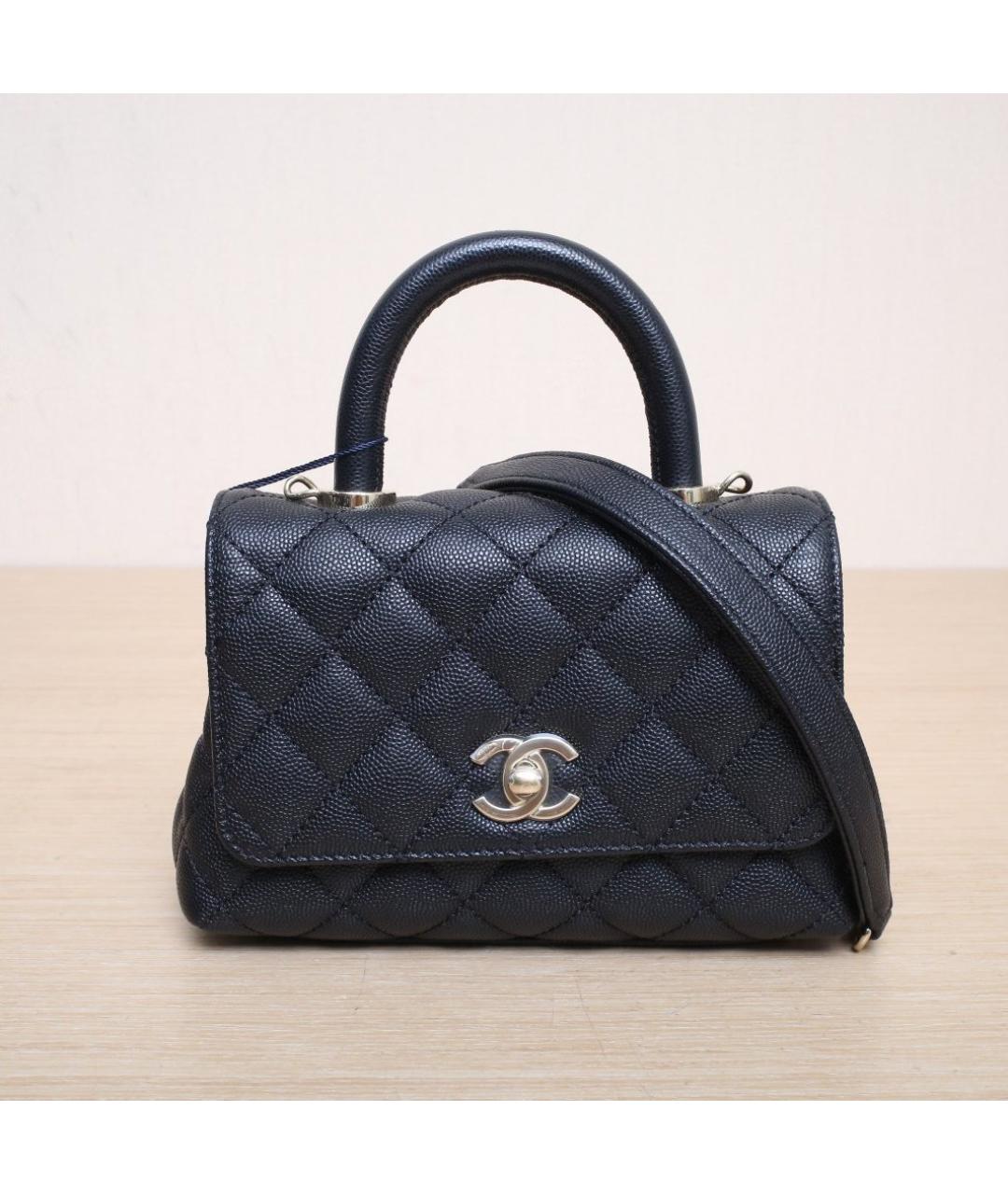 CHANEL Черная кожаная сумка через плечо, фото 3