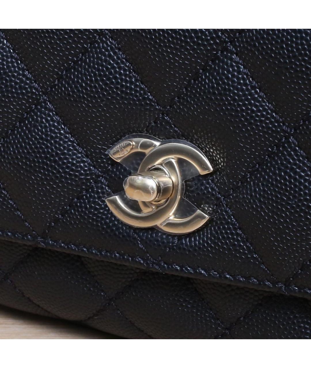 CHANEL Черная кожаная сумка через плечо, фото 8