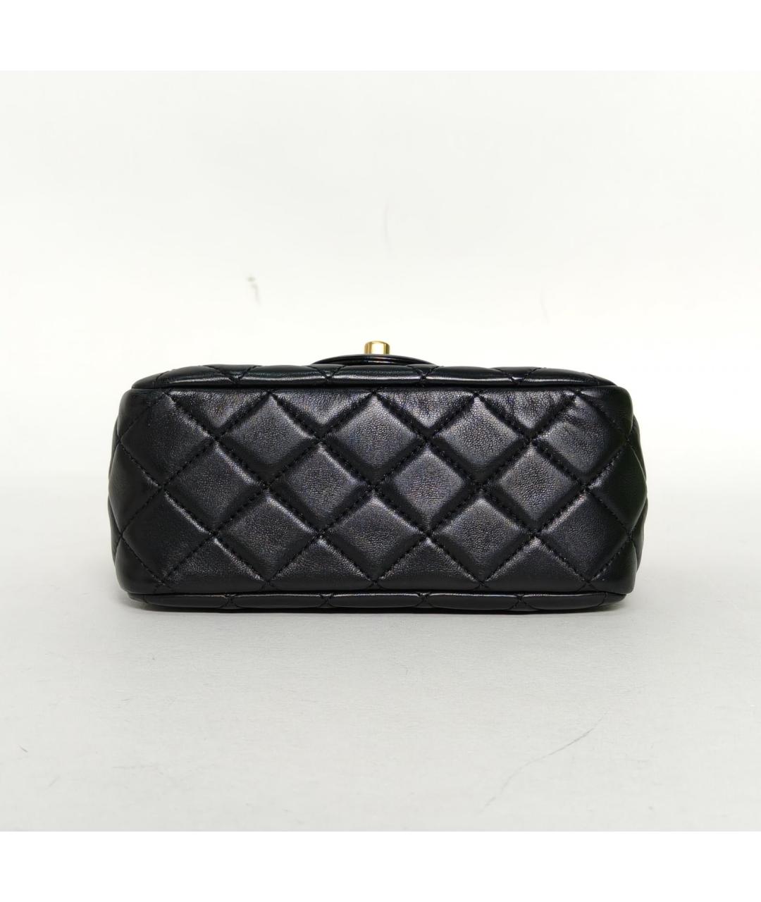 CHANEL Черная кожаная сумка через плечо, фото 6