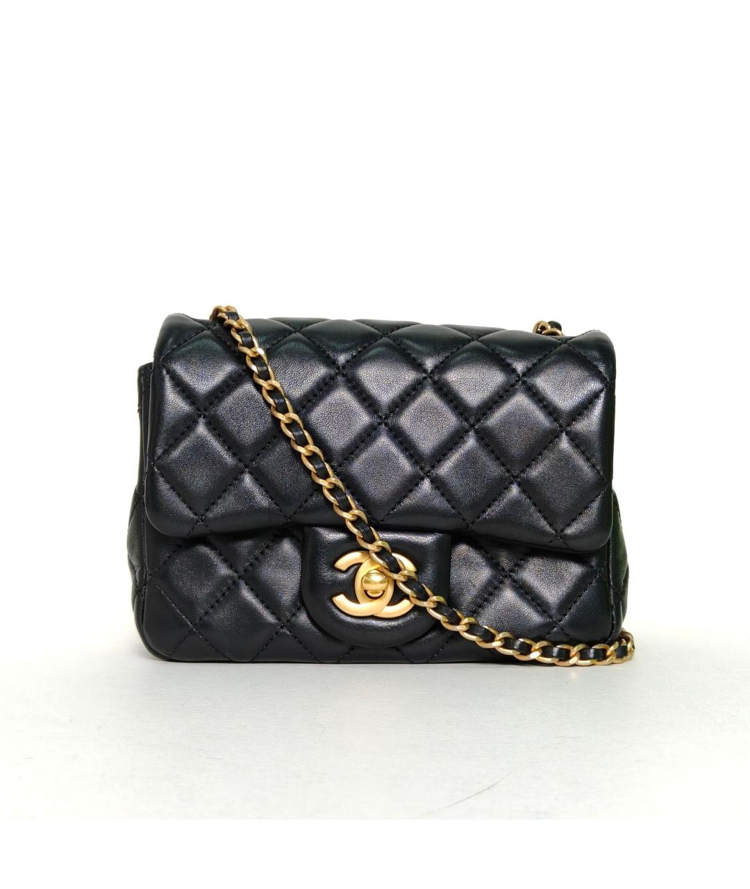 CHANEL Черная кожаная сумка через плечо, фото 2