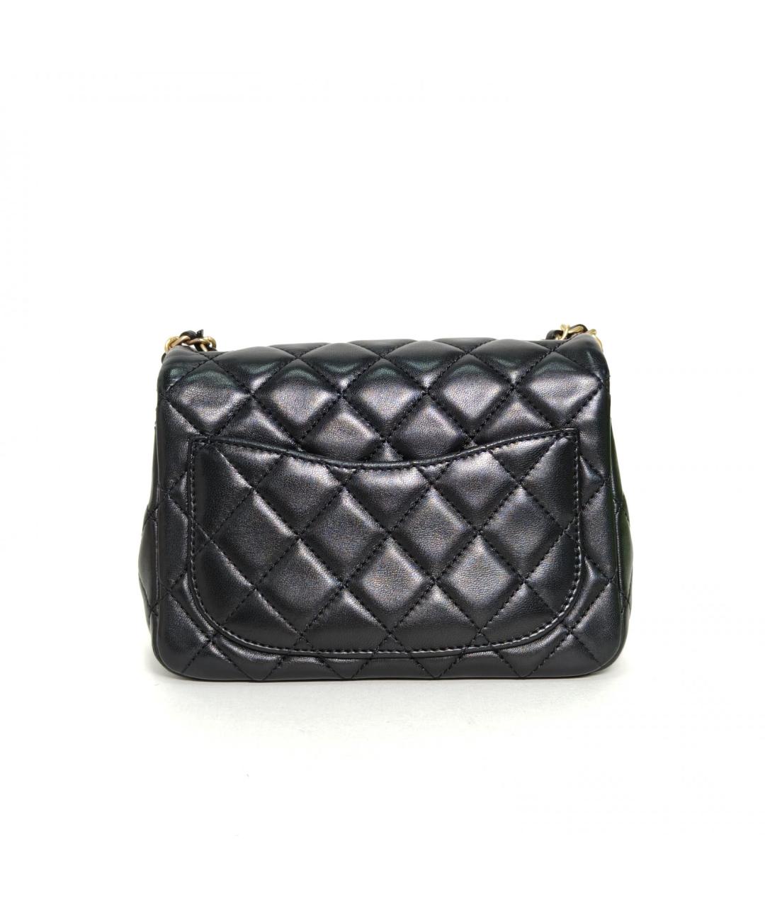 CHANEL Черная кожаная сумка через плечо, фото 4