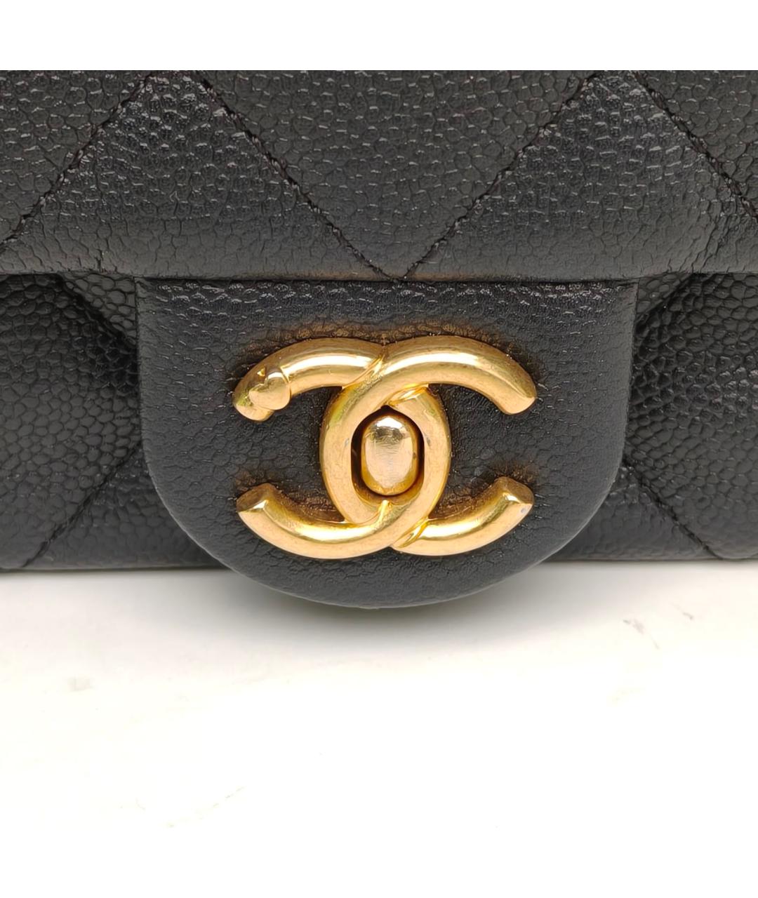 CHANEL Черная кожаная сумка через плечо, фото 7