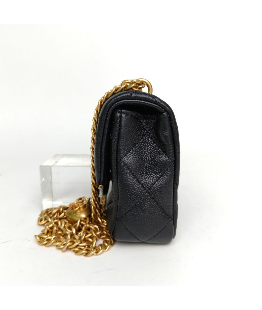CHANEL Черная кожаная сумка через плечо, фото 5