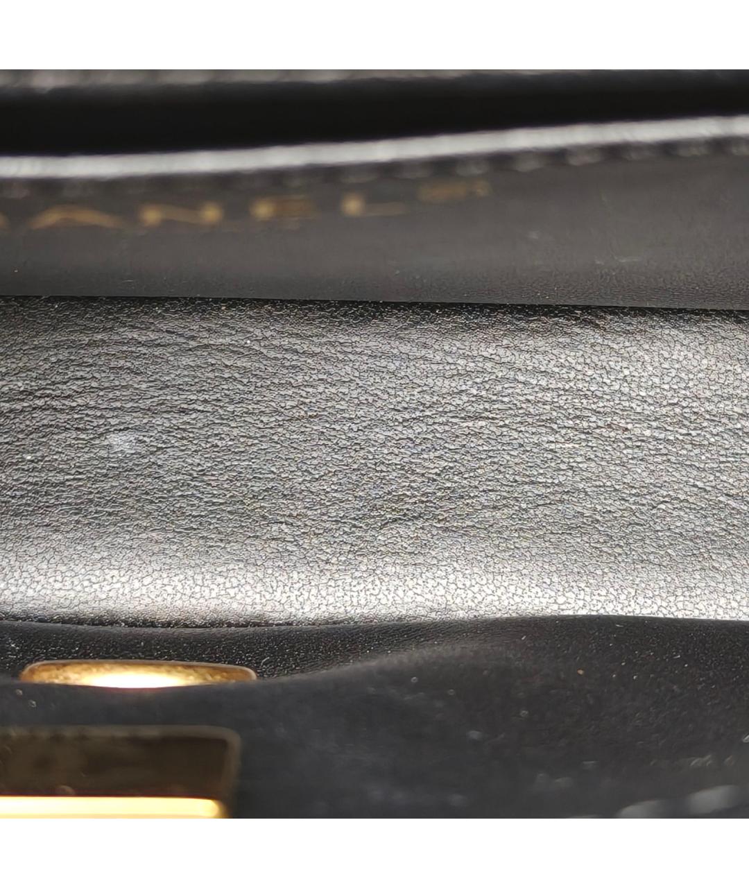 CHANEL Черная кожаная сумка через плечо, фото 8