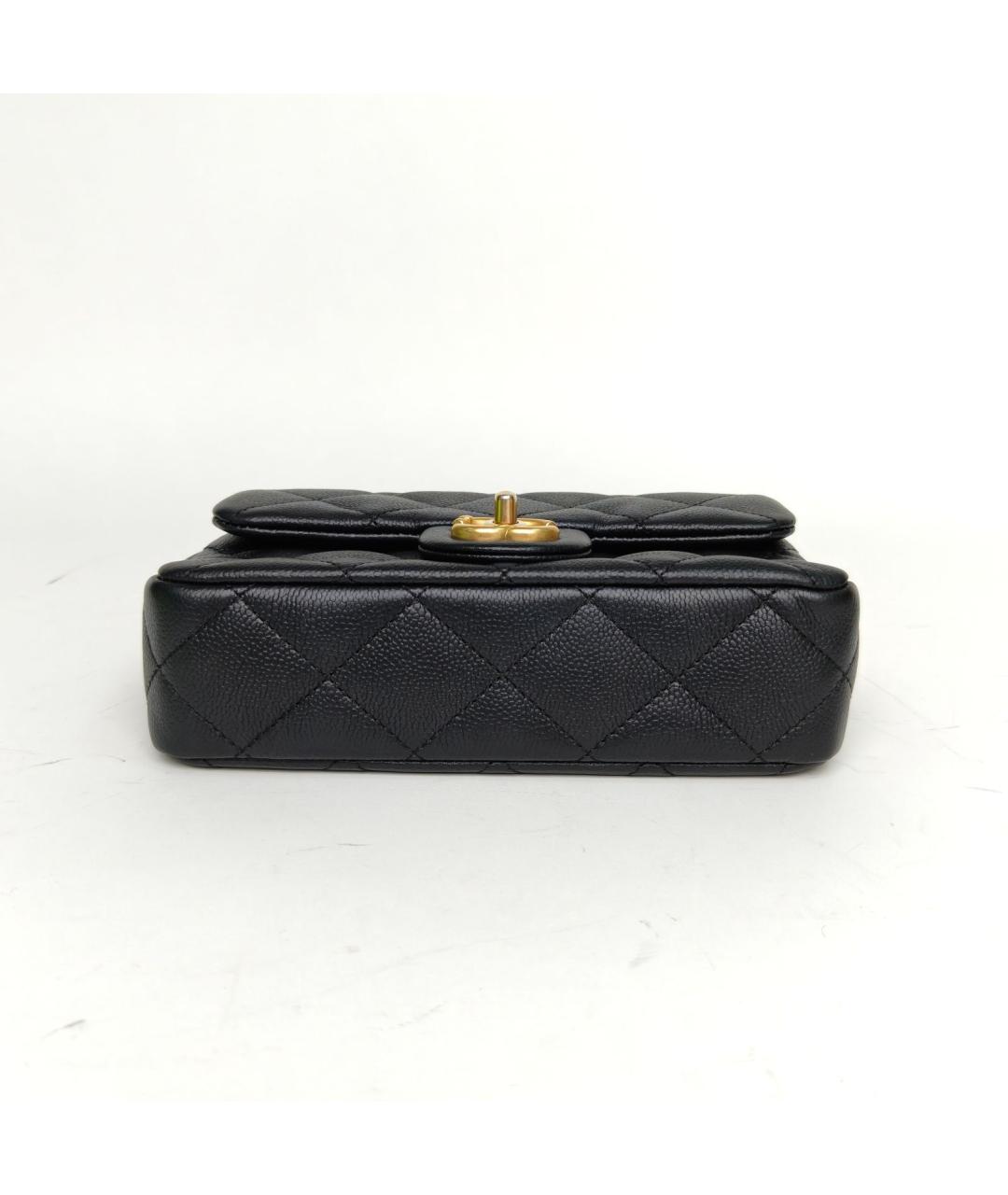 CHANEL Черная кожаная сумка через плечо, фото 6